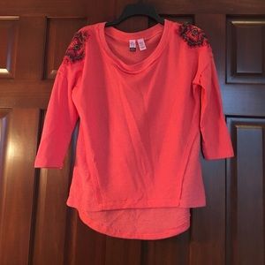 Love on a Hanger, beaded shoulder sweater