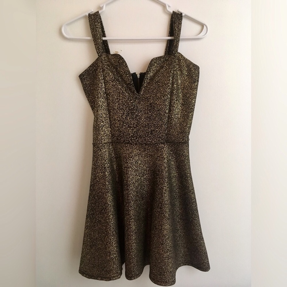 Black & Gold speckled dress