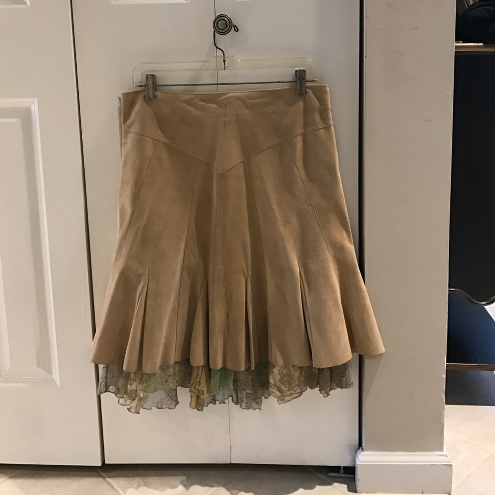Designer suede skirt