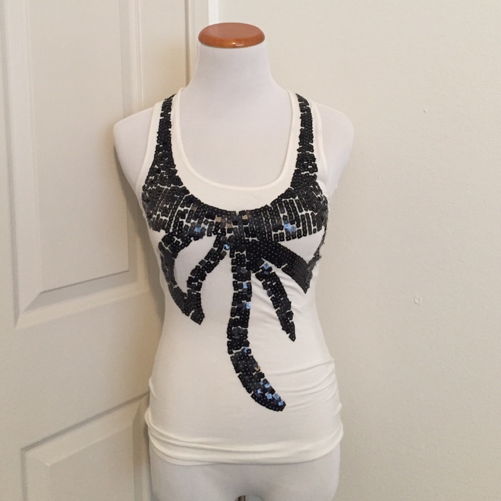 Sequined tank top