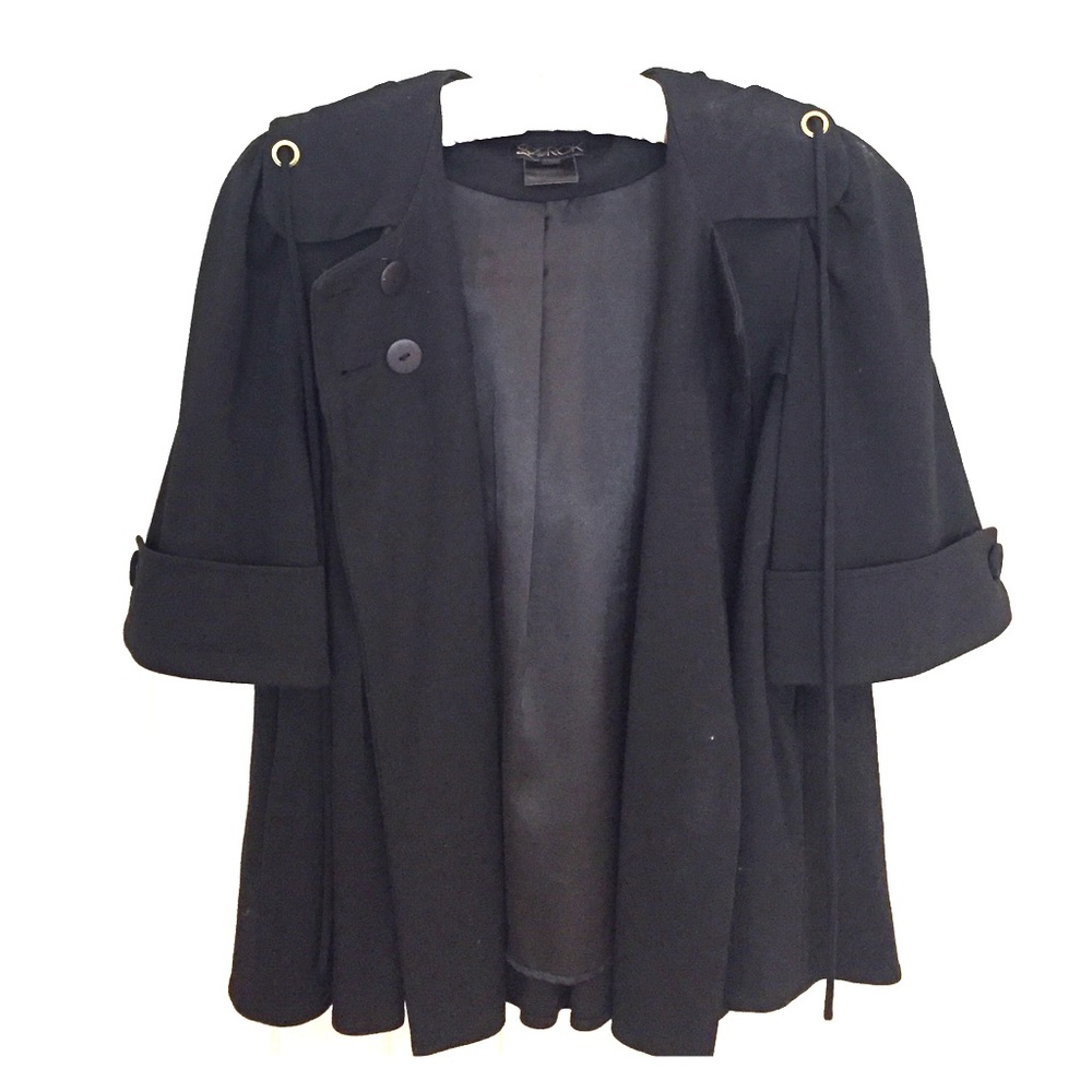 Black short sleeve jacket