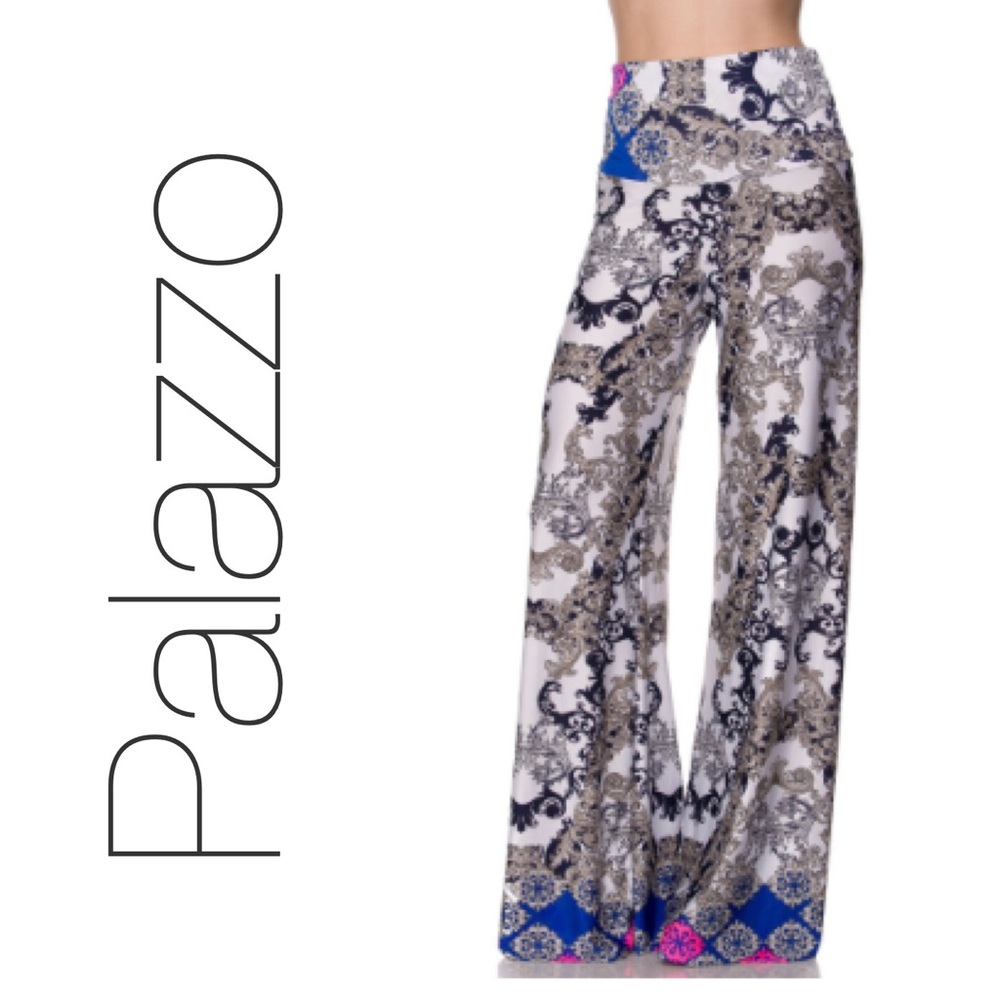 Floral High Waist Palazzo Pants