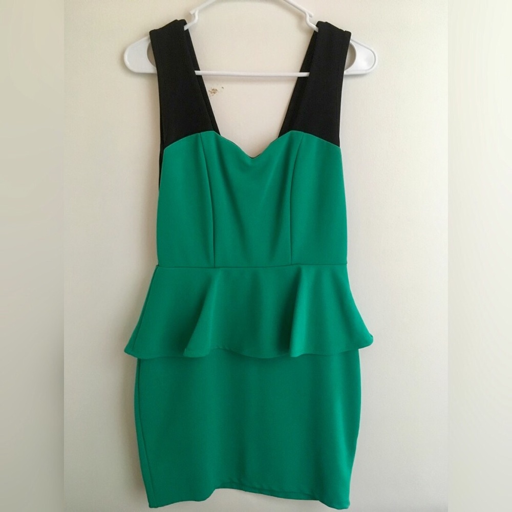 Black & green dress