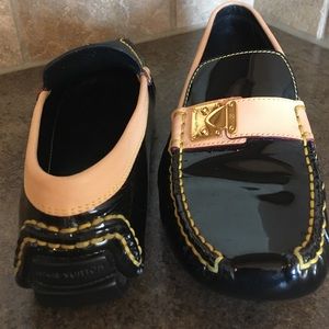 Louis Vuitton Black Patent Monte Carlo Drivers