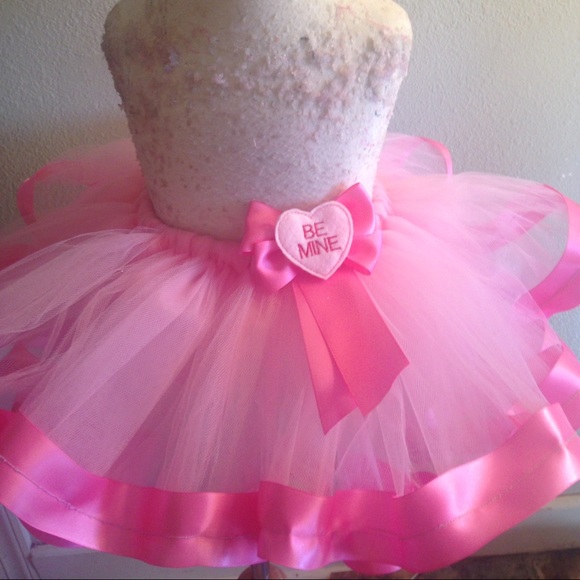 Valentine outfit kids tutu skirt pink skirt - Picture 2 of 3