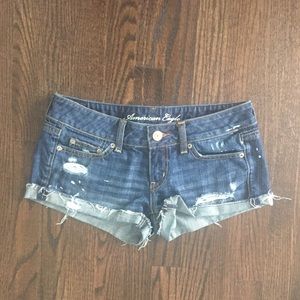 American Eagle Distressed Jean Shorts Size 4