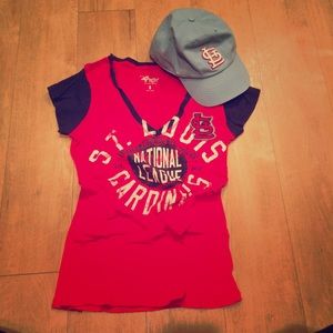 St. Louis Cardinals tee+hat!