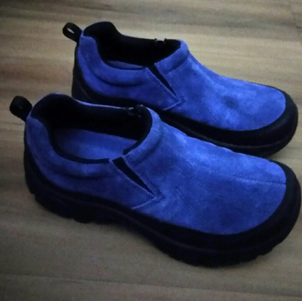 Lands End ALL WEATHER Leather Slip On Moccasins - Picture 4 of 4