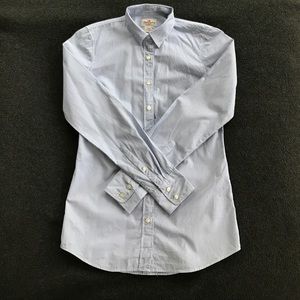 J. Crew Botton Up Cotton Blue & White Stripe Shirt