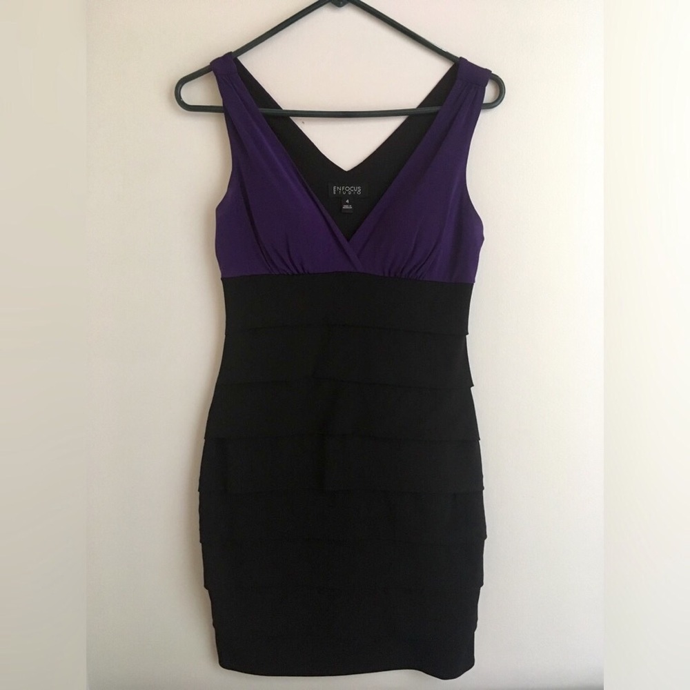 Purple & Black Dress