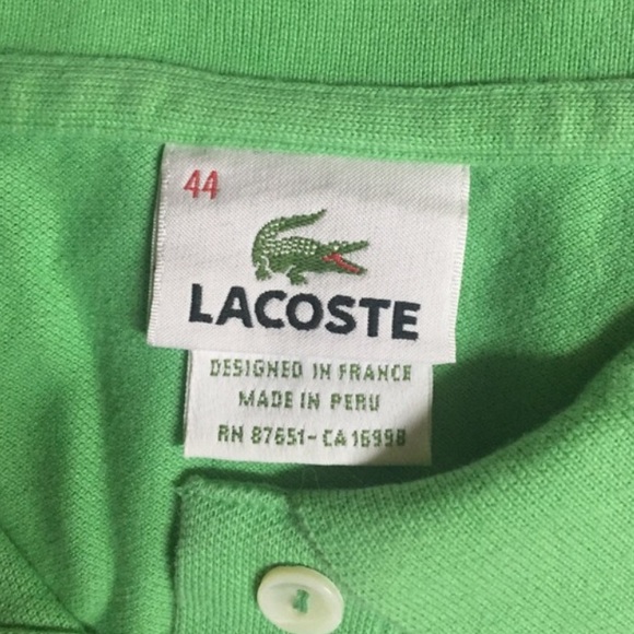 RESERVED Lacoste Polo Shirts RED (46) GREEN (44) - Picture 3 of 6
