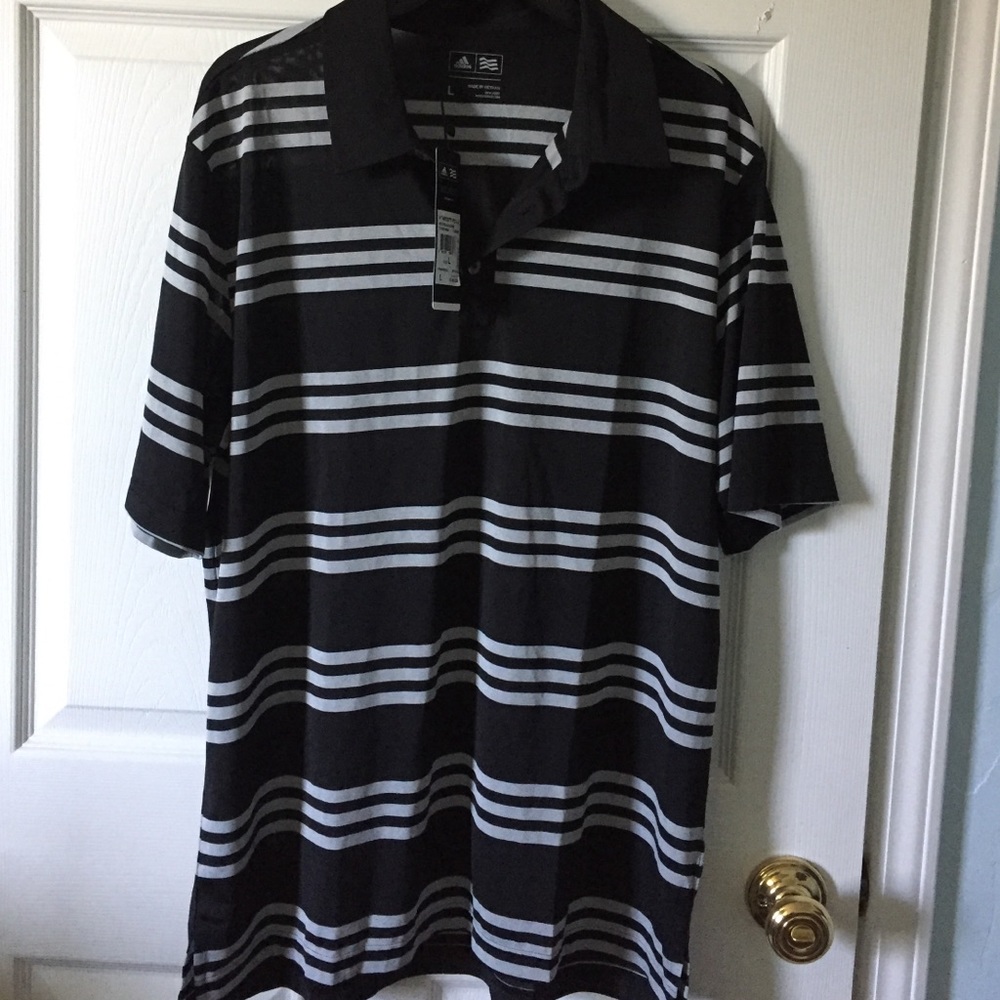 Striped Adidas Polo Shirt
