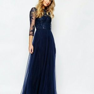 Navy Special Occasion Maxi Dress