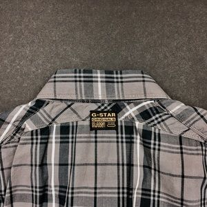 G-Star Shirts - G-STAR RAW Grey and Blue Plaid Button Down G-Star Shirts - G-STAR RAW Grey and Blue Plaid Button Down