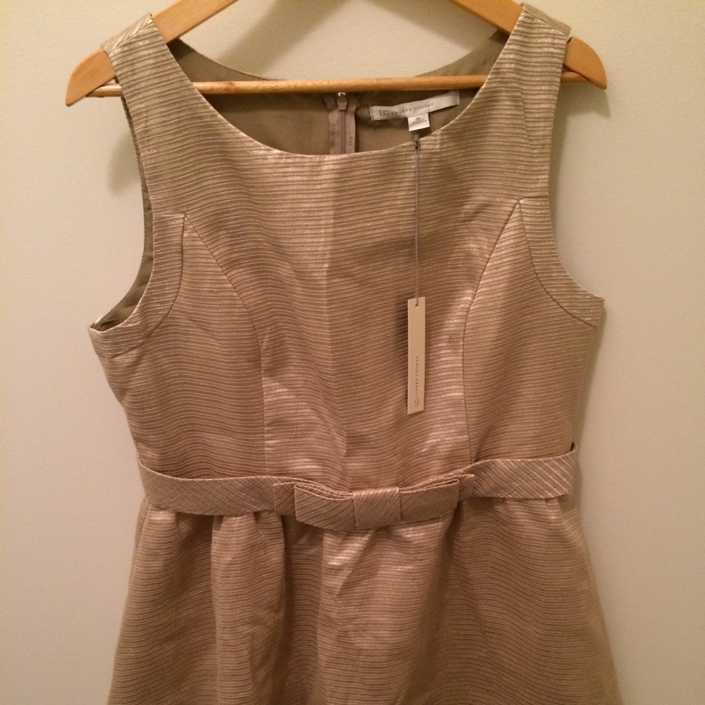 free w/purchase NWT Lauren Conrad gold dress
