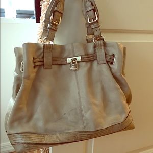 Reiss leather satchel