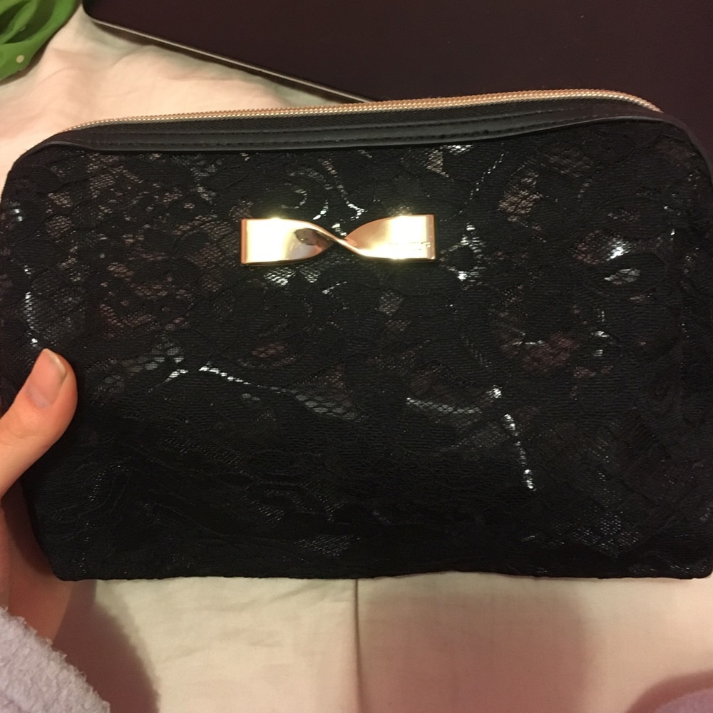 Black lace VS cosmetic bag