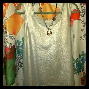 Chico's silver tank top sz 12