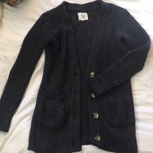 Gray Knit Cardigan