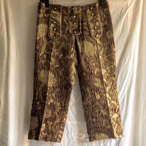 D&G cropped dress trousers - gold