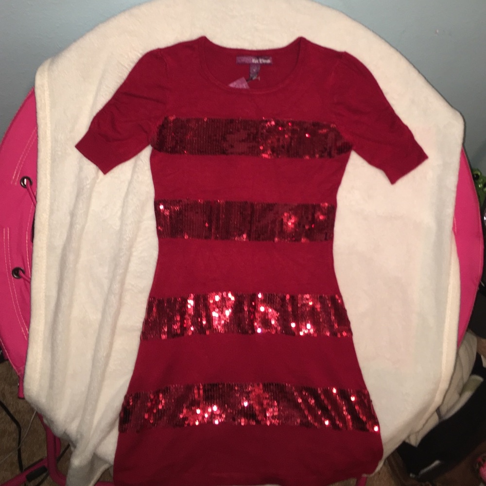 Sparkly red dress