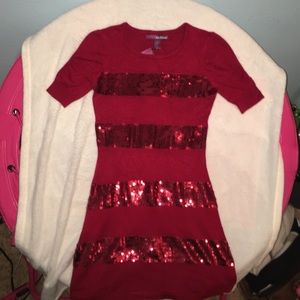Sparkly red dress