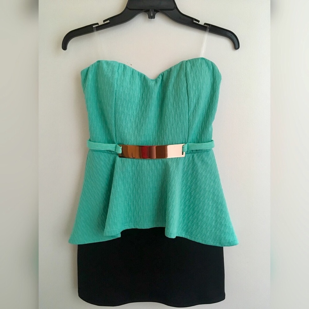 Mint & Black Dress
