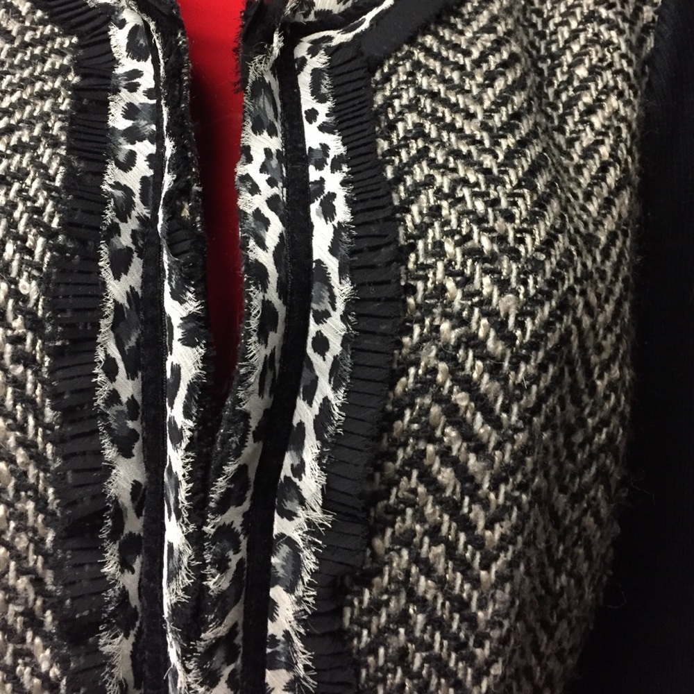 Chico's Multi Textured Jacket With Lining - image 1