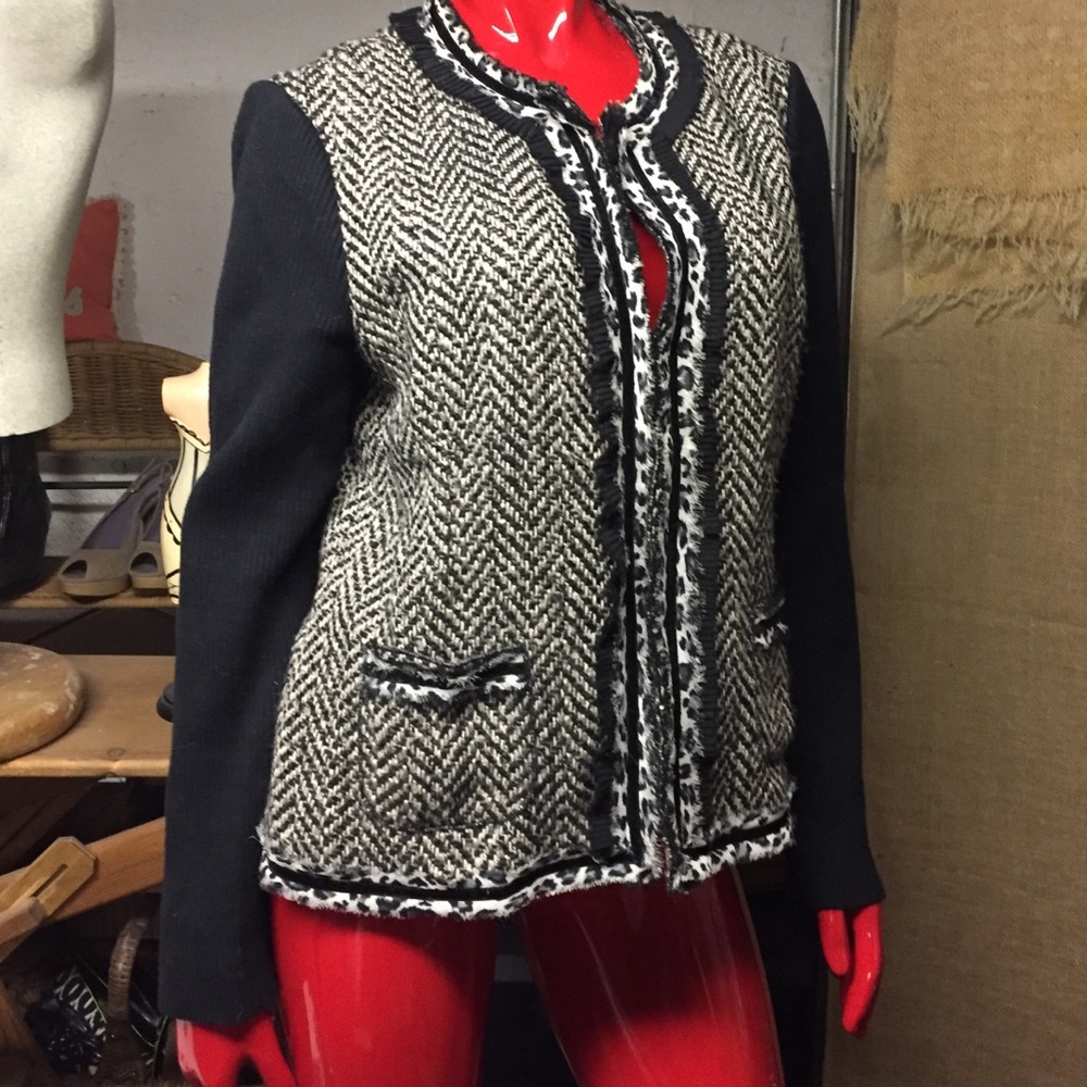 Chico's Multi Textured Jacket With Lining - image 3