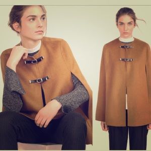 ZARA camel cape coat