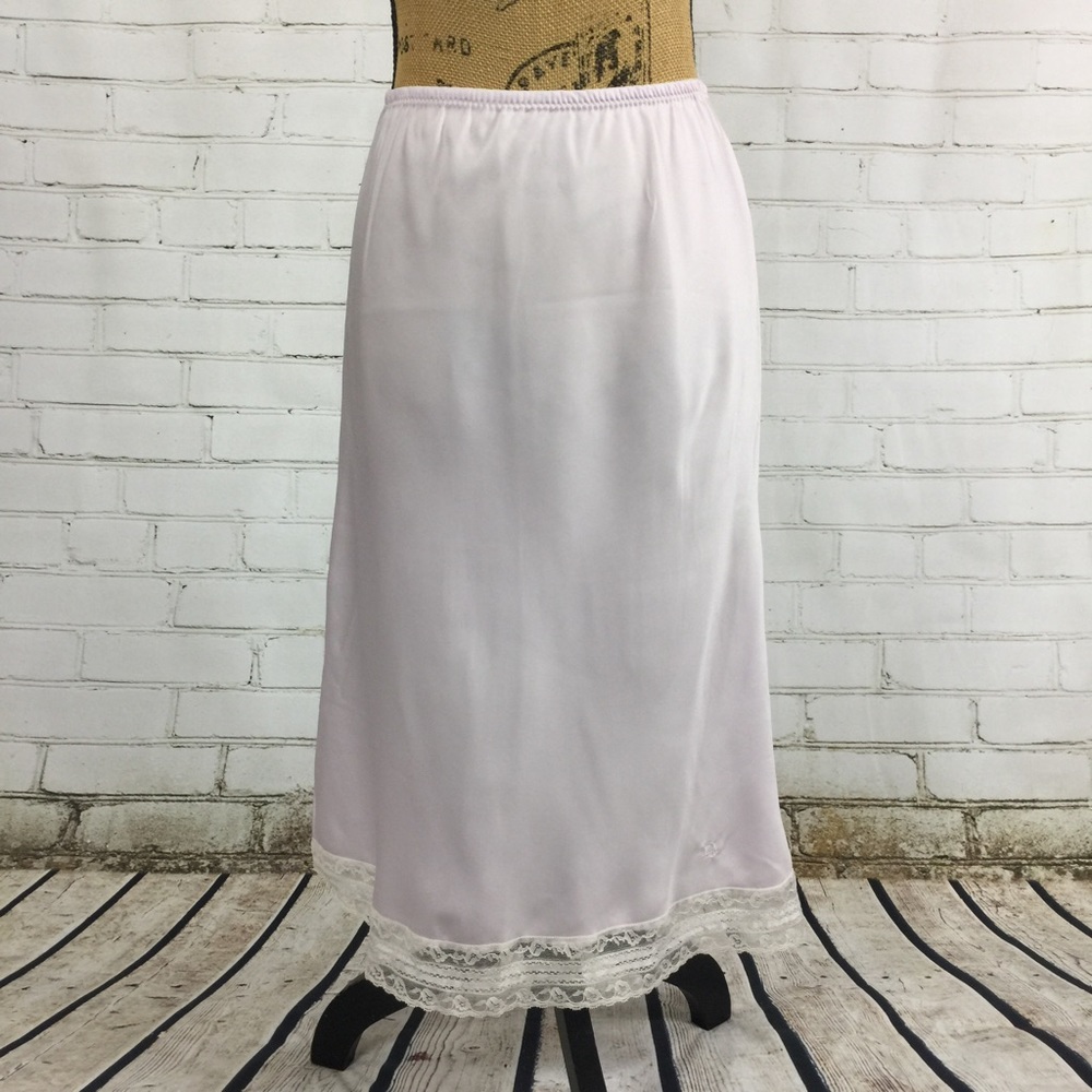 Vintage Dior Pale Lavender Lace Lined Slip Skirt