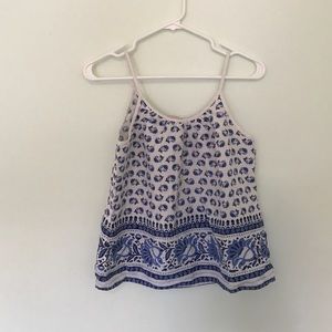 Blue and White Tank Top