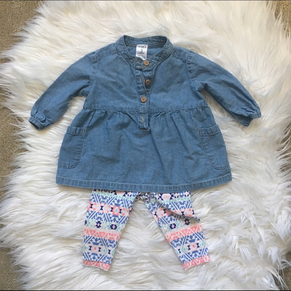 Baby girl outfit 3 months denim top