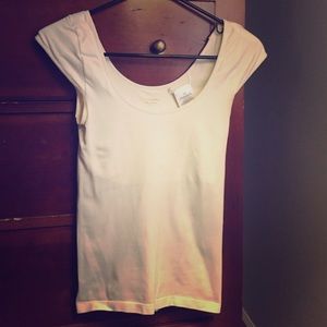 Bcbg white nylon push up bra top