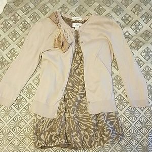 LOFT cardigan & tank blouse bundle.
