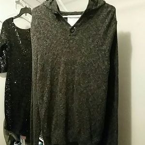 A&F dark grey men's hooded sweater