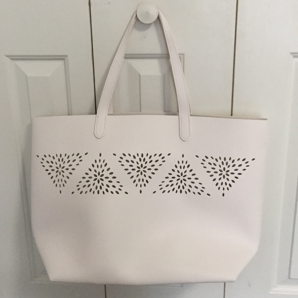 White Leather Purse