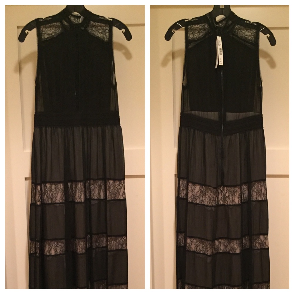 Alice + Olivia Giovanna silk lace high-neck maxi - Picture 2 of 5