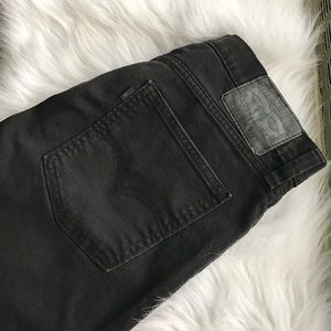 Men's Levi Black Jeans, 33 x 32, Slim Straight Leg