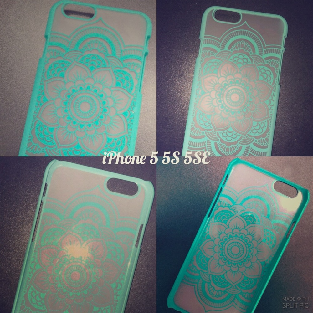 iPhone 5 5S 5SE Henna Mandela Inspired Teal Case
