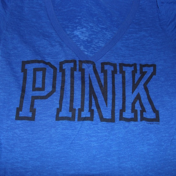 Victoria's Secret Pink Blue Tee - Picture 1 of 3