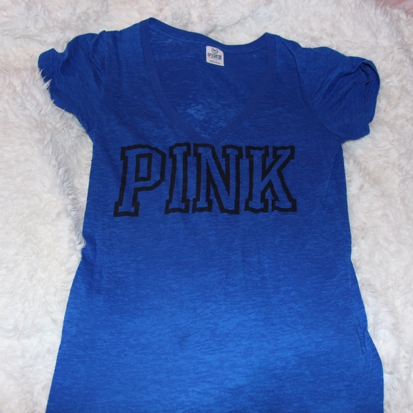 Victoria's Secret Pink Blue Tee - Picture 2 of 3