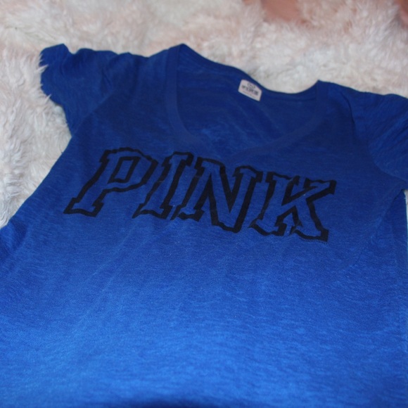 Victoria's Secret Pink Blue Tee - Picture 3 of 3