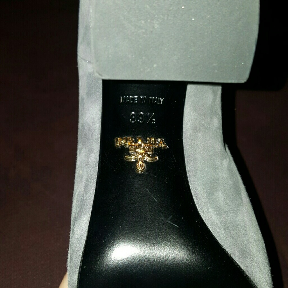 Prada Grey Suede Booties - Picture 2 of 4