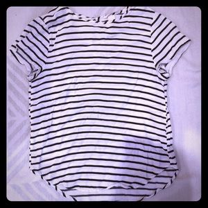 Short sleeve striped blouse