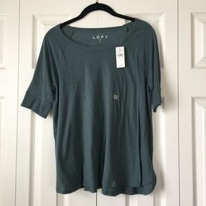 NWT Loft teal tshirt