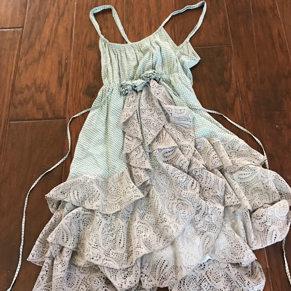 blue and grey dress *super cute*