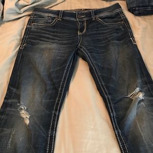 Buckle black boot cut jean!