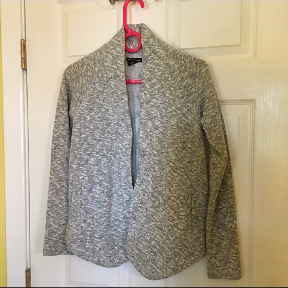 Black and white Club Monaco sweater jacket
