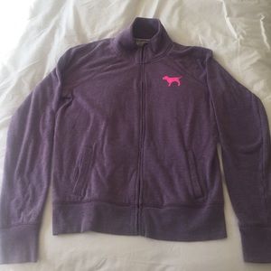 PINK full zip crew neck sweater Victoria's Secret